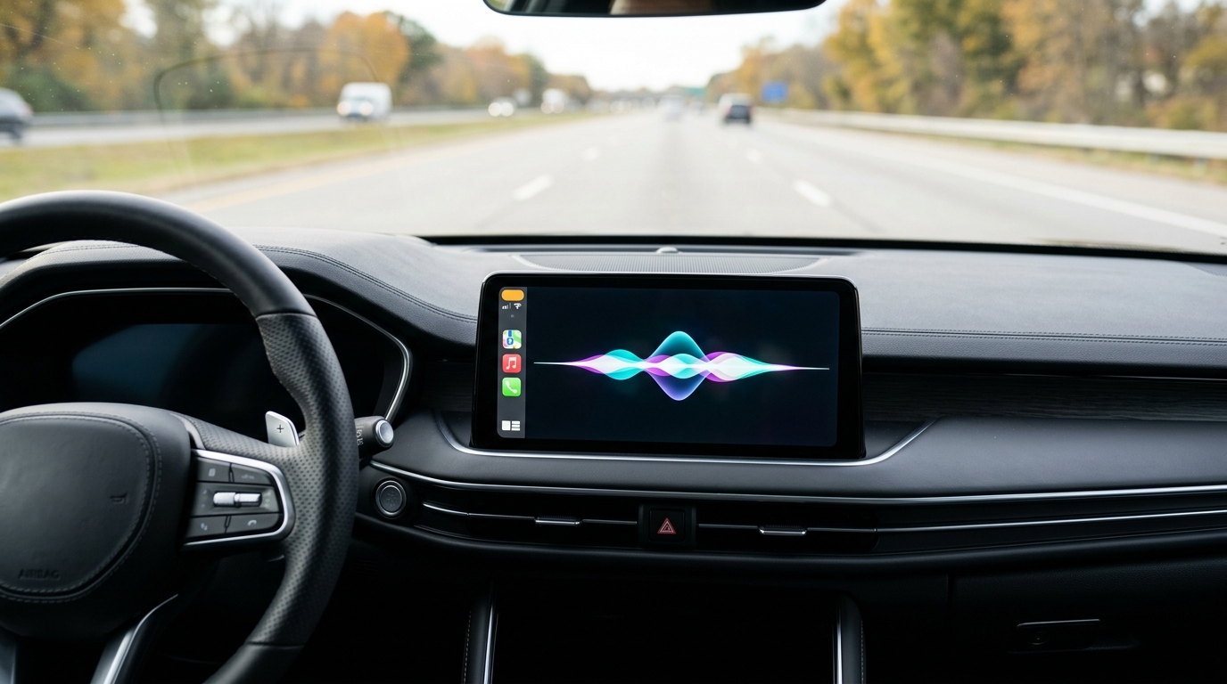 Голосовой режим ChatGPT в CarPlay показывает только анимацию звуковой волны — текста и картинок нет