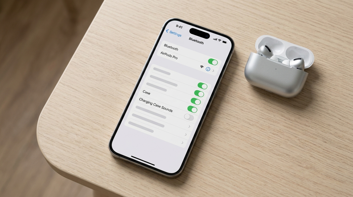 Переключатель «Включить звуки зарядного футляра» иногда отображается неактивным