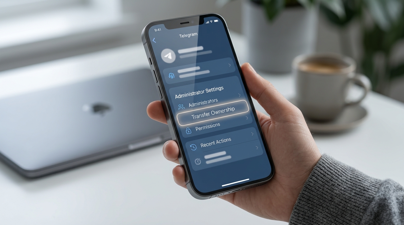 Кнопка передачи прав владельца в настройках администратора