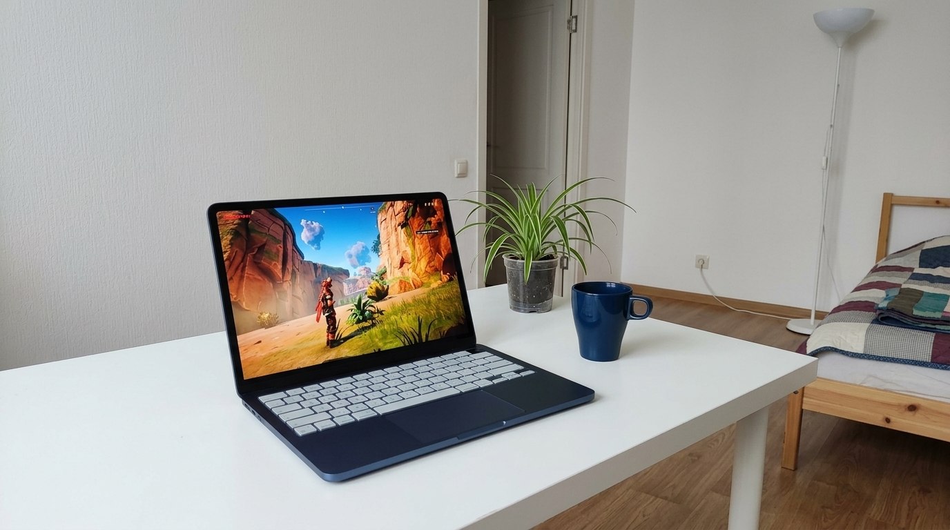 Стоит ли покупать MacBook Neo в 2026 году. Кто-то даже умудряется играть на MacBook Neo. Фото.