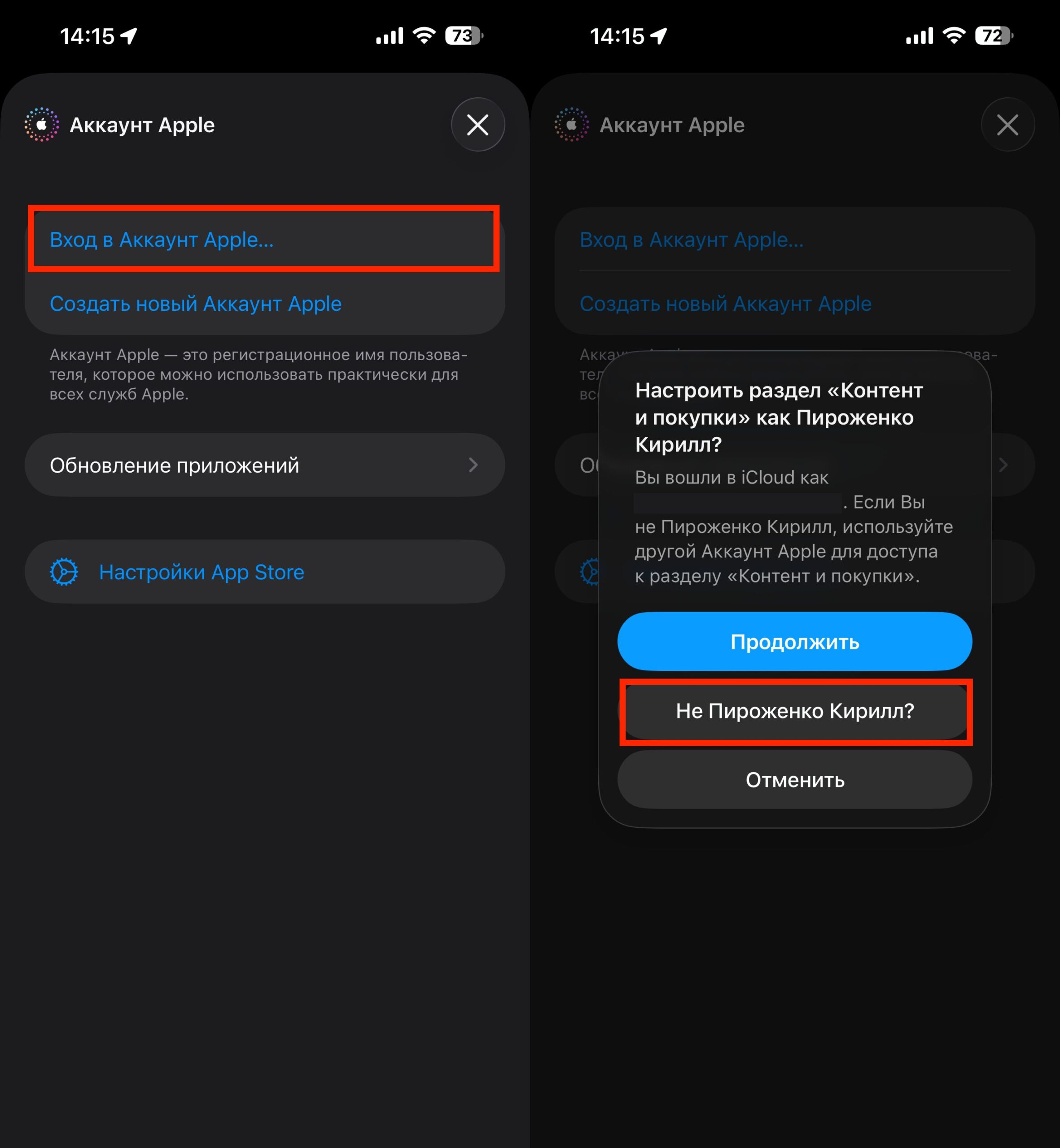 Второй Apple ID для мессенджера МАКС. Войдите с новым ID в App Store. Фото.