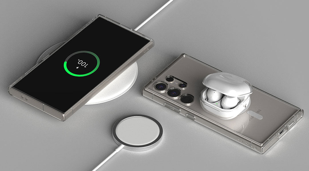 Samsung переходит на магнитную зарядку Qi2. Samsung пока что поддерживает MagSafe только с помощью чехлов. Фото.