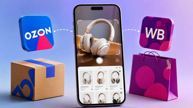 Как искать товары по фото на Ozon и Wildberries с айфона. Фото.