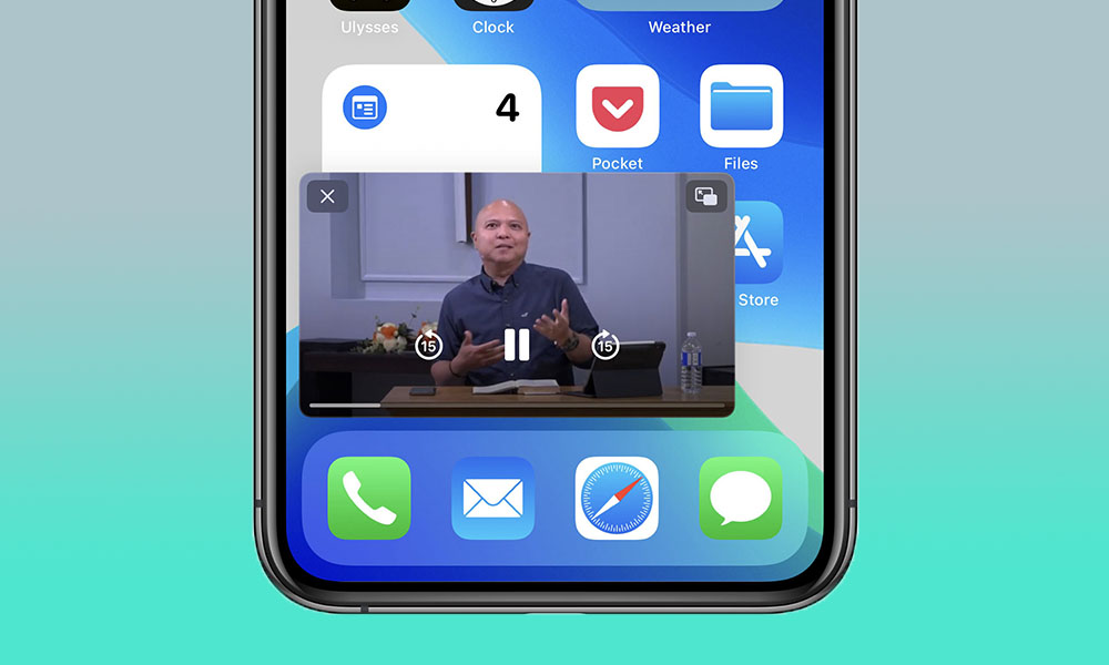 Зачем нужен режим PiP в YouTube на iPhone. Штука удобная и позволяет смотреть видео и параллельно переписываться в мессенджере. Фото.
