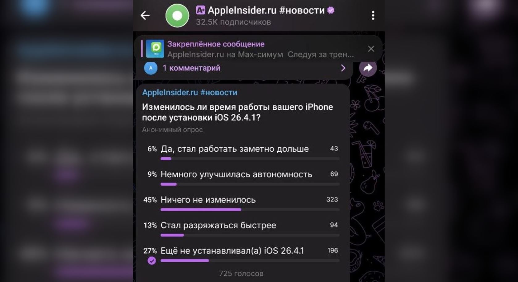 Убивает ли iOS 26.4.1 батарею iPhone. Читатели поделились с нами своими впечатлениями относительно iOS 26.4.1. Фото.
