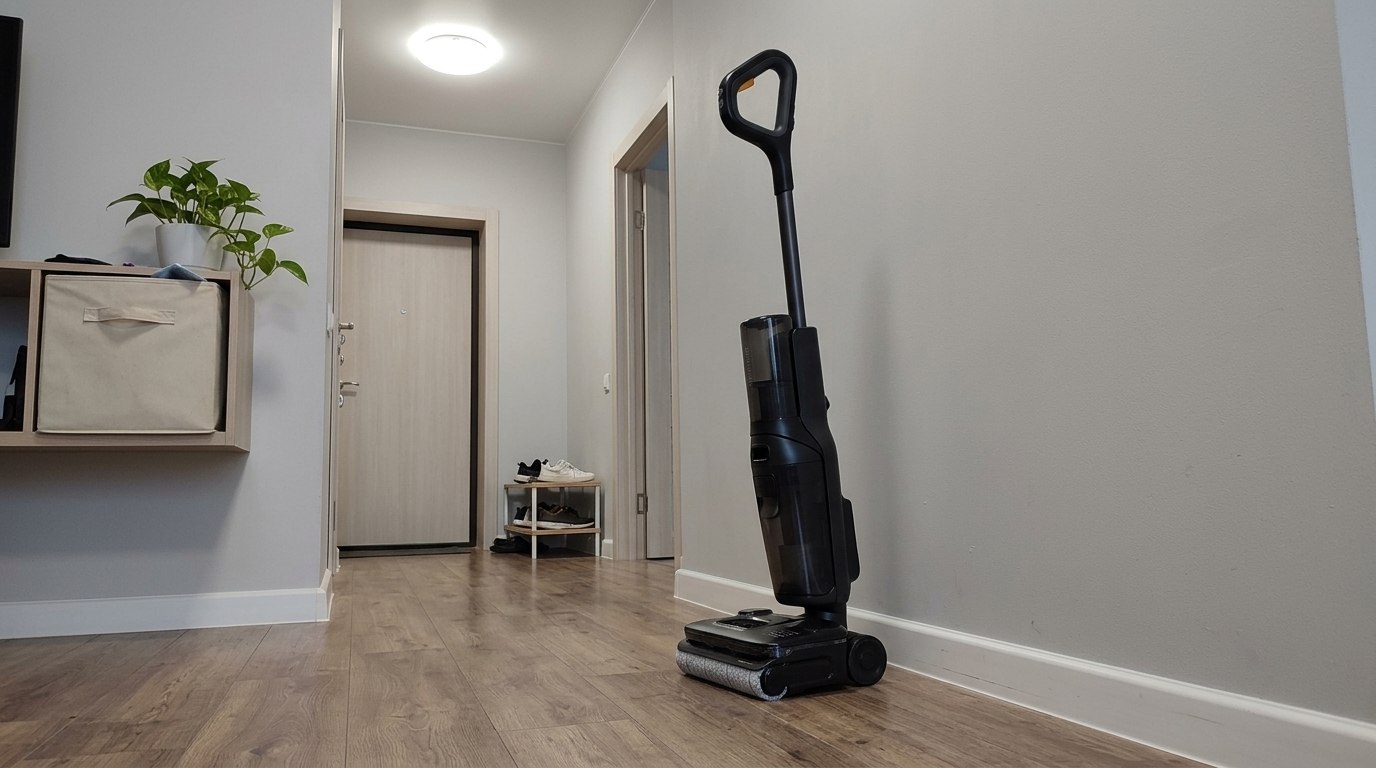 Моющий пылесос Roborock F25 ACE Pro для влажной уборки. Идеальный пылесос для тех, кто любит контролировать процесс уборки самостоятельно. Фото.