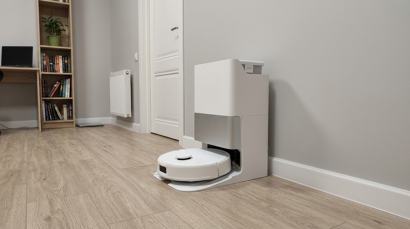 Робот-пылесос Roborock Qrevo C Pro с влажной уборкой. Робот хорошо впишется в любой интерьер. Фото.