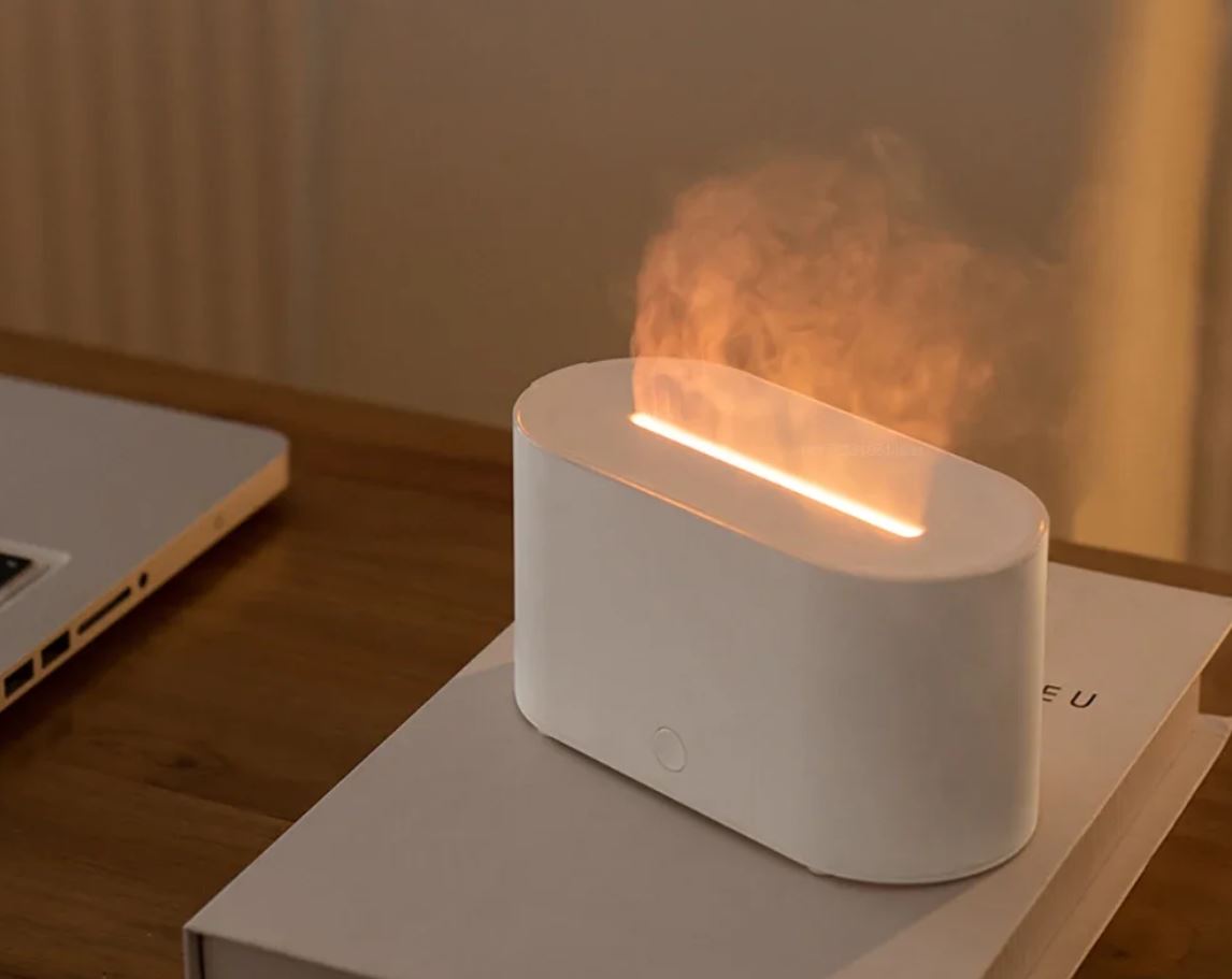 Ультразвуковой увлажнитель воздуха с эффектом огня. Классный увлажнитель воздуха, который прокачает ваш сон. Фото.