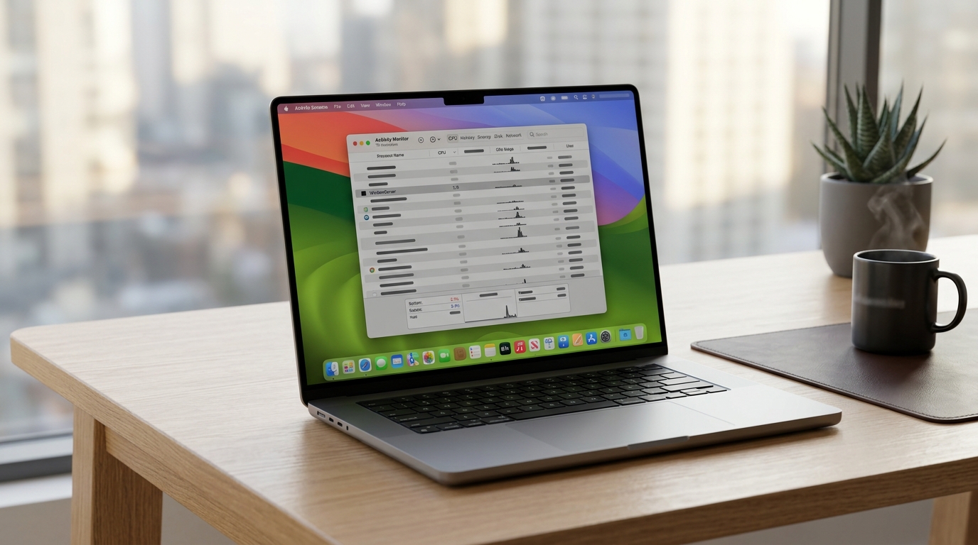 После оптимизации WindowServer потребляет ресурсы в пределах нормы — Mac работает плавно и отзывчиво