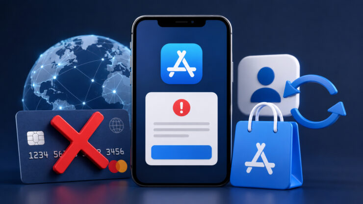 App Store требует иностранную банковскую карту при смене региона Apple ID: что делать. Фото.