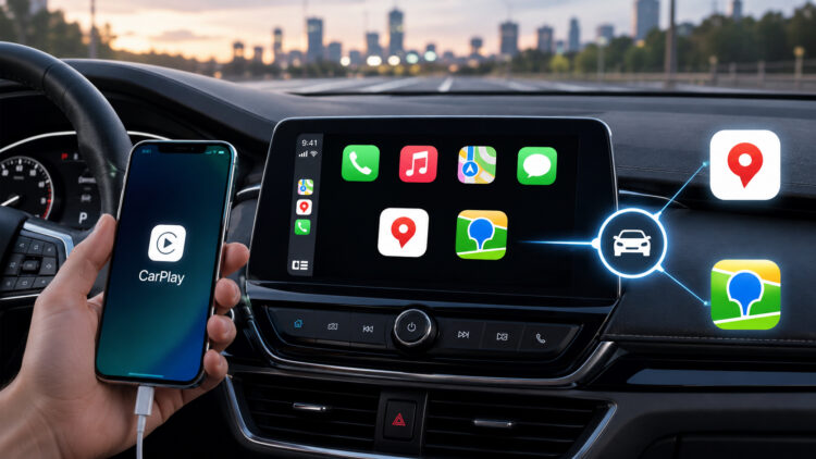 Как автоматически запускать Яндекс Карты или 2GIS при подключении iPhone к CarPlay. Фото.