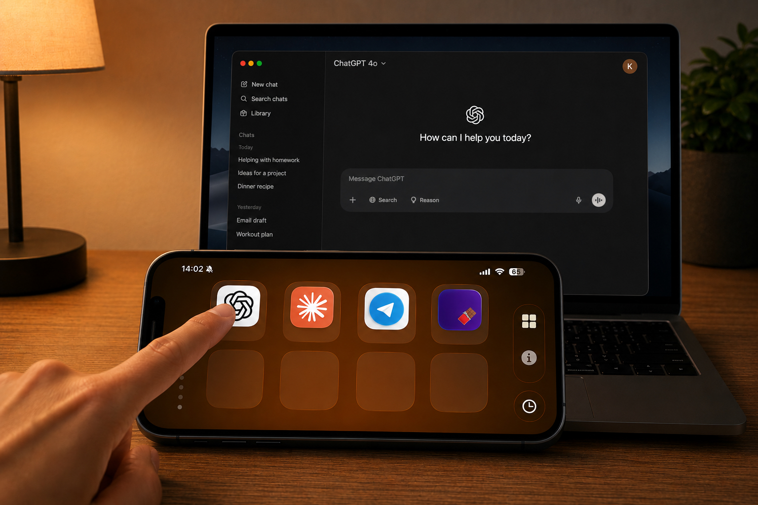 Можно запускать приложения, команды и открывать сайты на Mac прямо с iPhone. Фото.