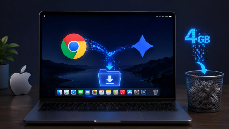 Chrome тайно скачивает файл на 4 ГБ, который вам не нужен. Как удалить и освободить место на Mac. Фото.