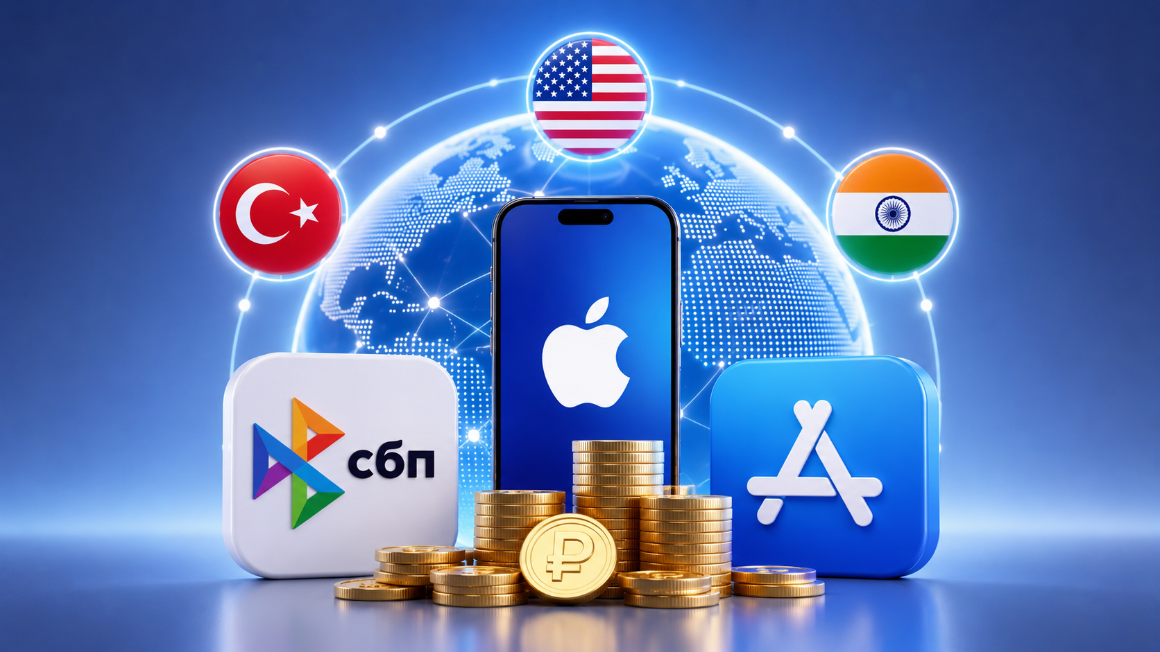 Разбираемся, как пополнить Apple ID через СБП. Фото.