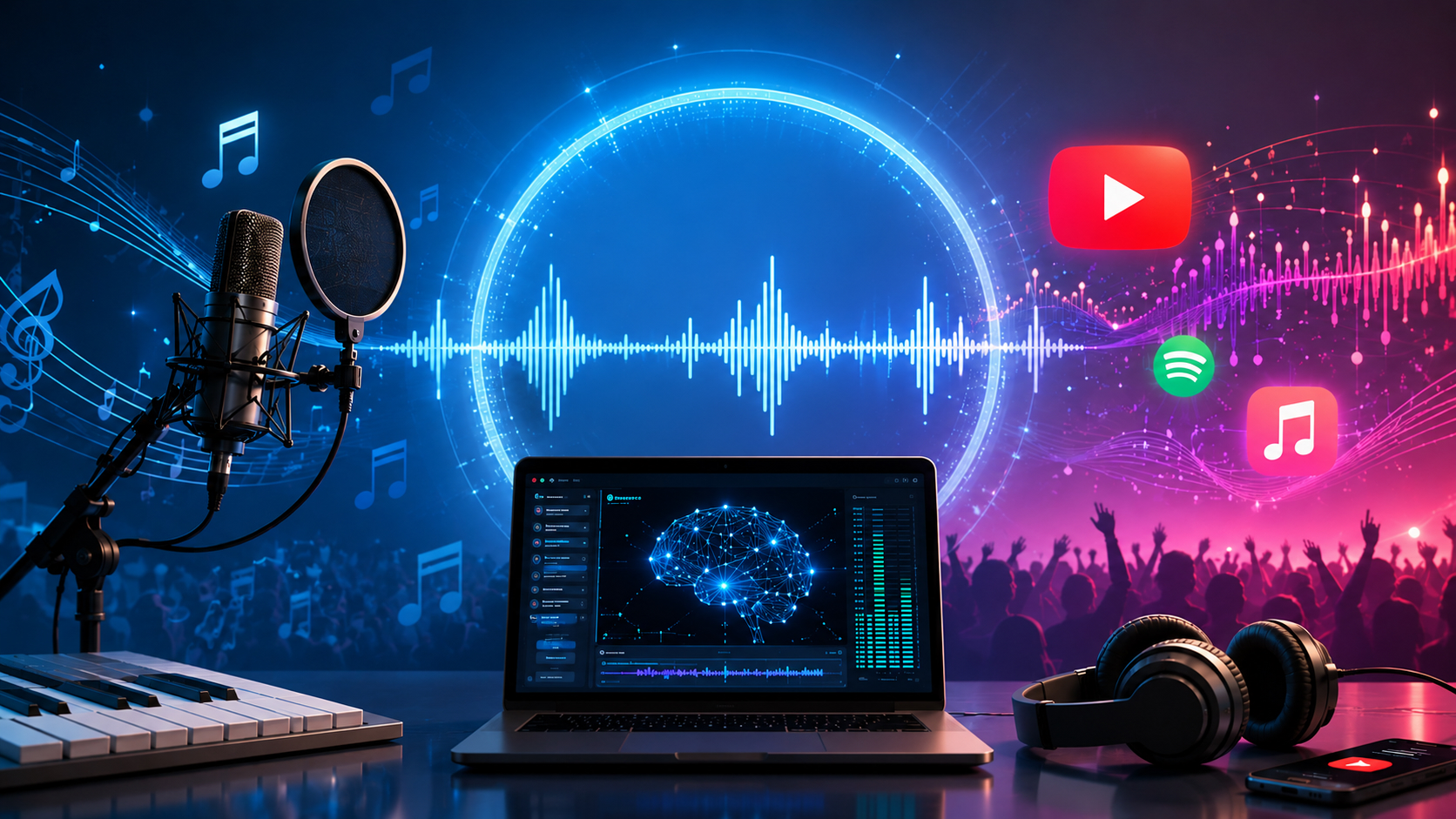 Можно ли выкладывать ИИ-песни на YouTube и стриминги. А вот с публикацией треков необходимо быть предельно внимательными и читать условия. Фото.