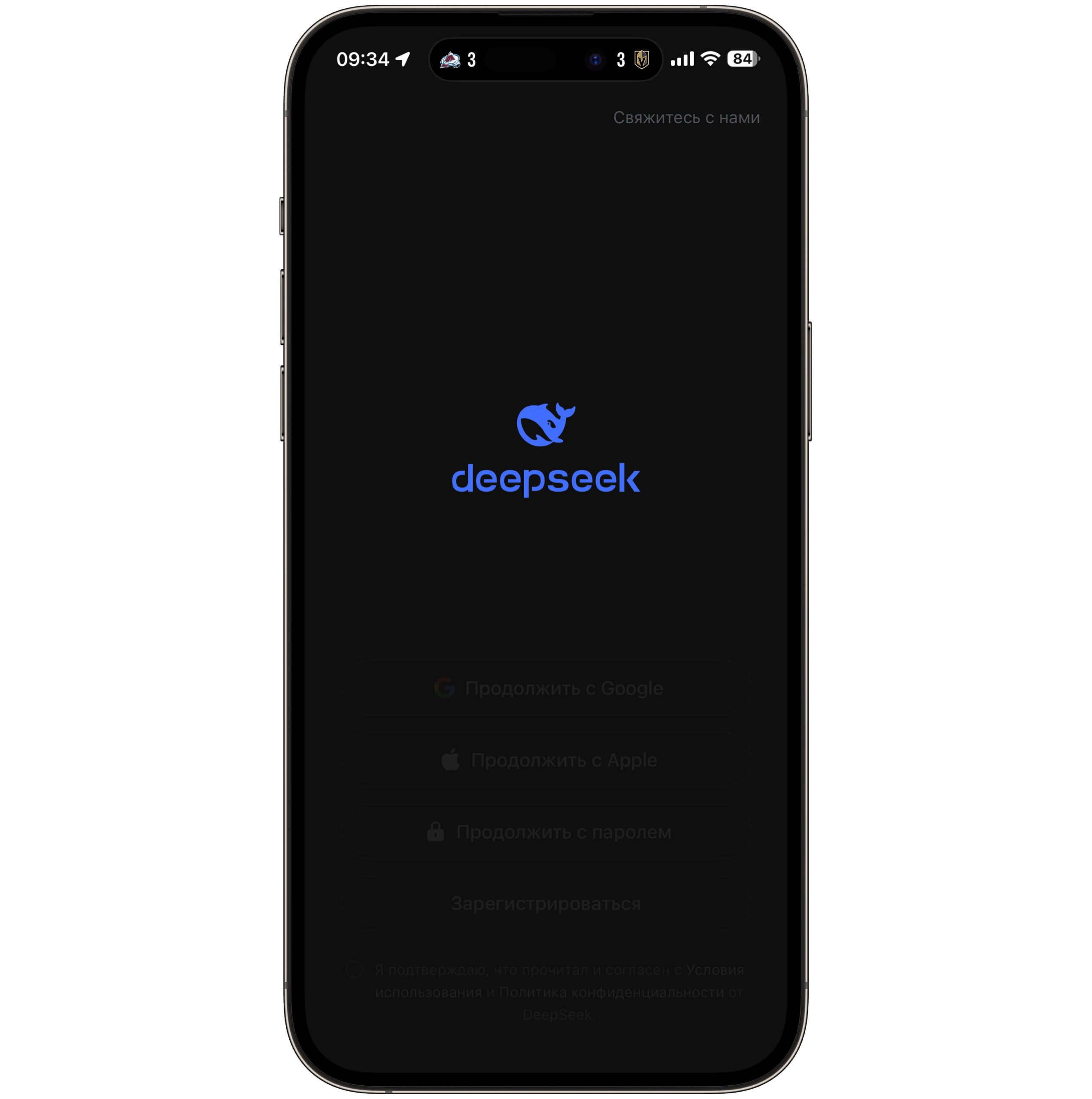 Блокировали ли DeepSeek в России. При открытии приложения появлялась заставка и крутилась ромашка загрузки. Фото.