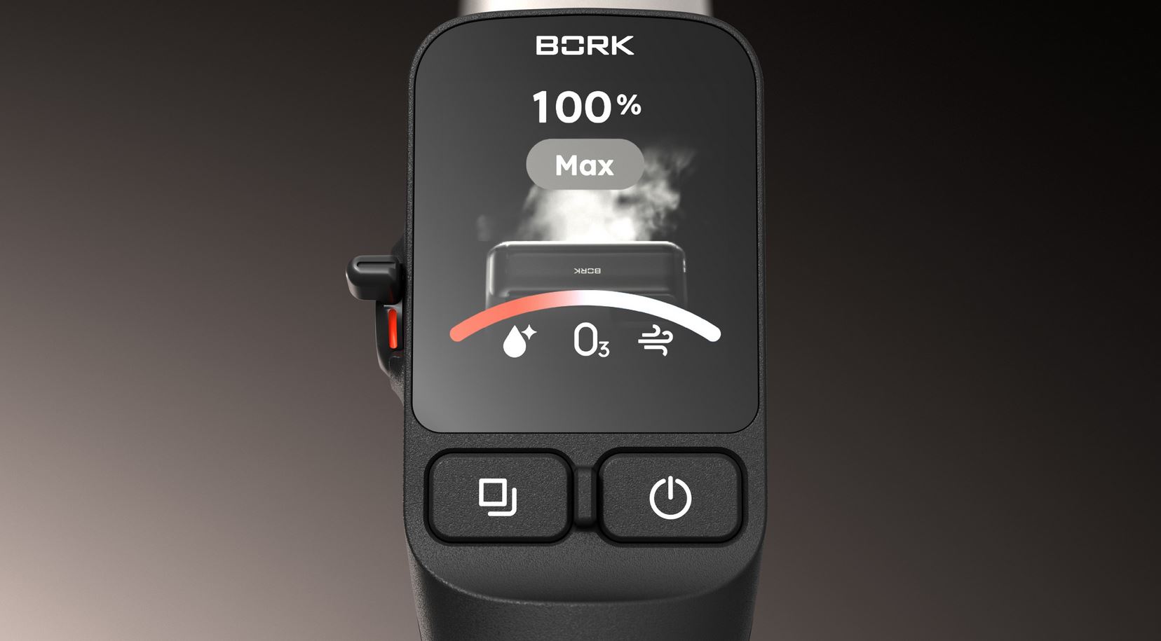 Дизайн и качество BORK V810 Neuron. Добавляет удобства встроенный экран для управления пылесосом. Фото.