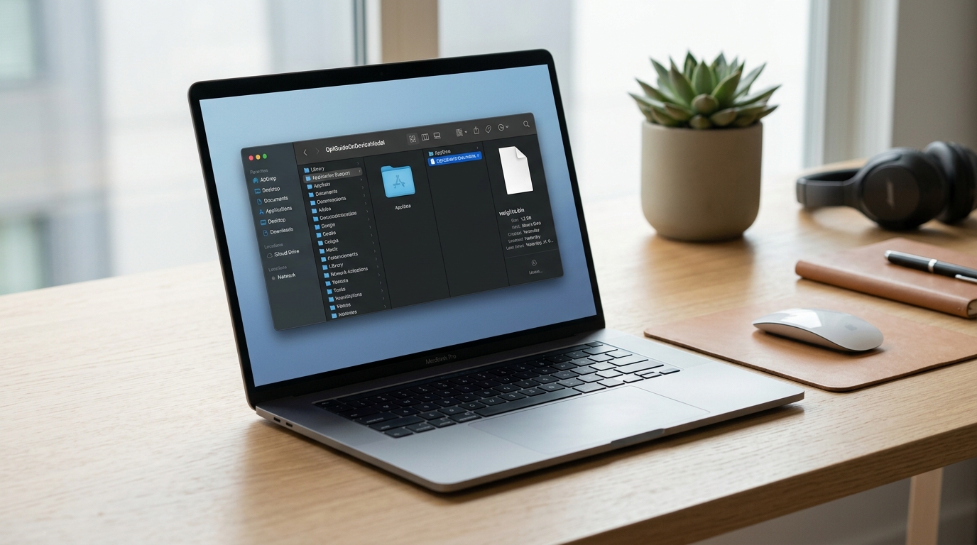 Папка OptGuideOnDeviceModel с файлом weights.bin на macOS