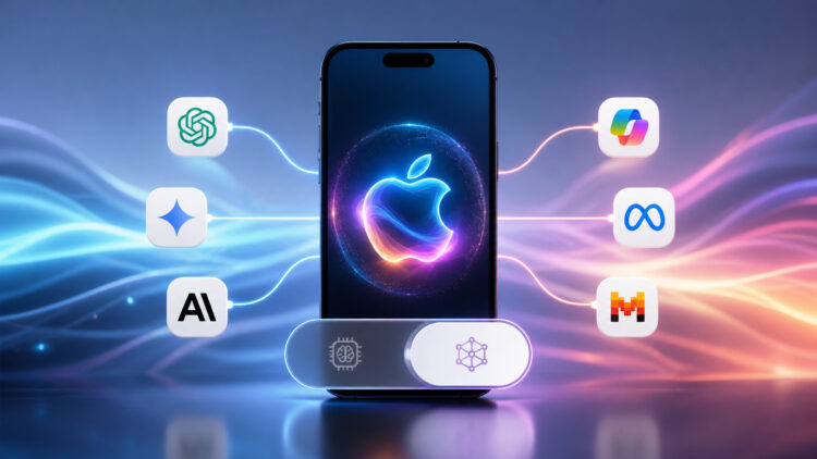 Новая функция iOS 27: Apple разрешит заменить Apple Intelligence на ChatGPT, Gemini, Claude или другой ИИ. Фото.