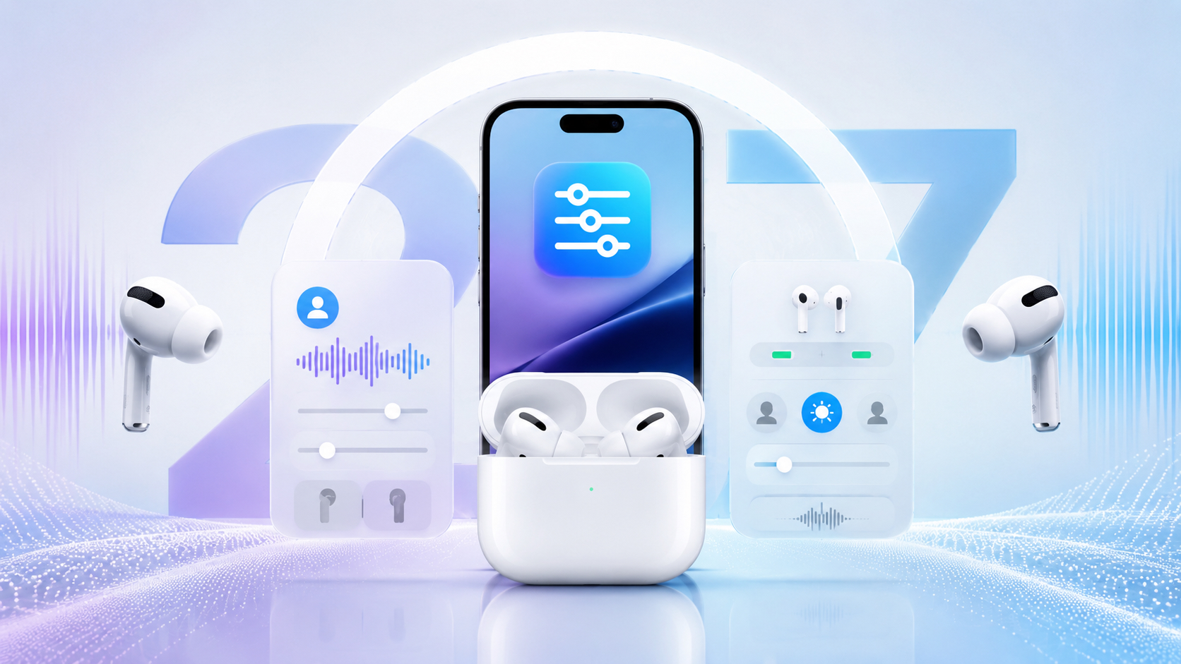 Настройки AirPods в iOS 27: что нового в них появится. Настройки наушников AirPods тоже полностью перерисуют. Фото.