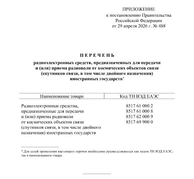 По каким кодам ограничили ввоз техники в Россию. Постановление выглядит так. Фото.
