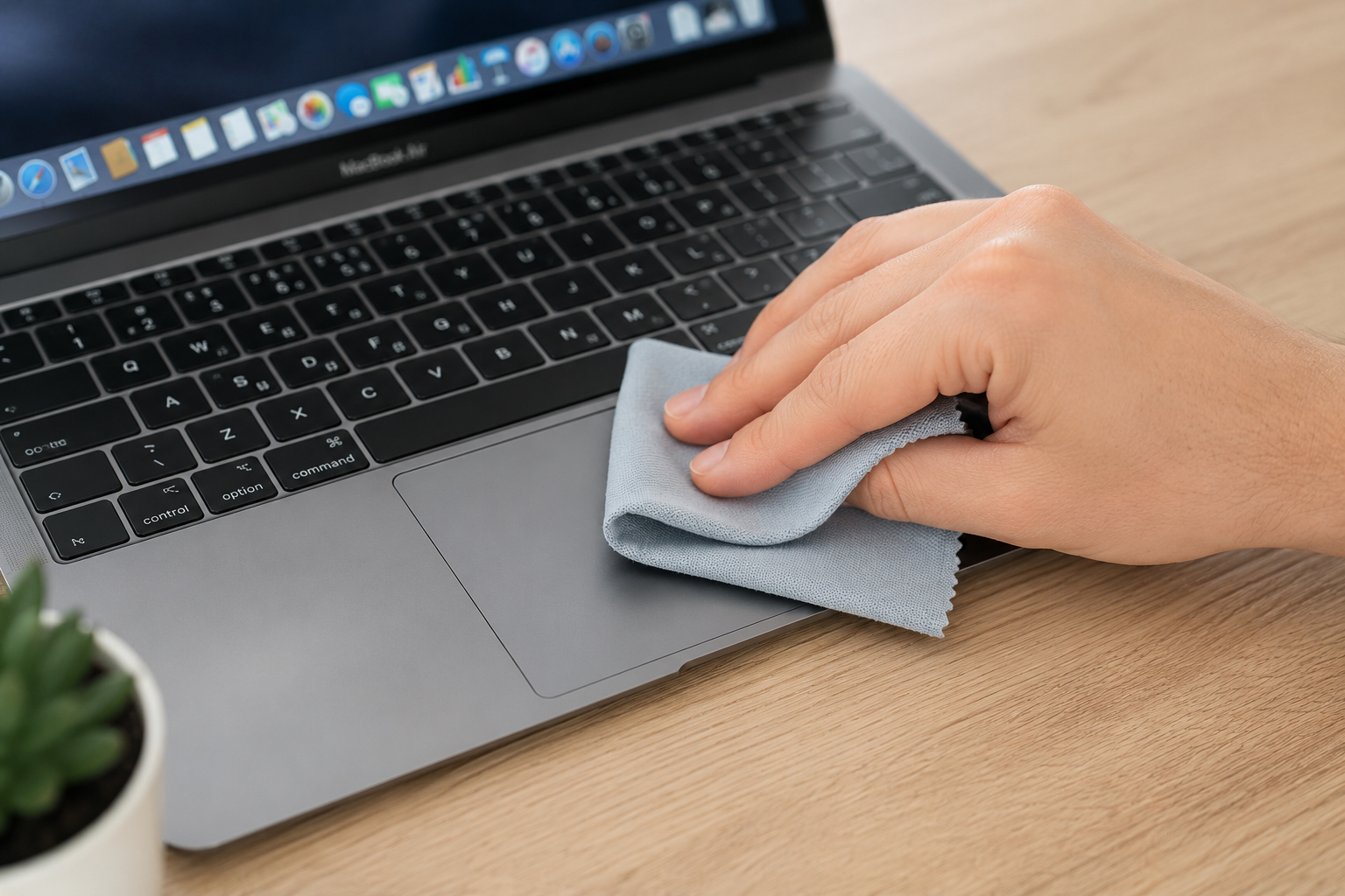 Грязный трекпад MacBook: как это влияет на курсор. Начните с очистки трекпада. Фото.