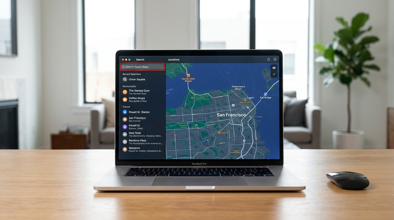 Раздел предложенных мест в поиске Apple Maps