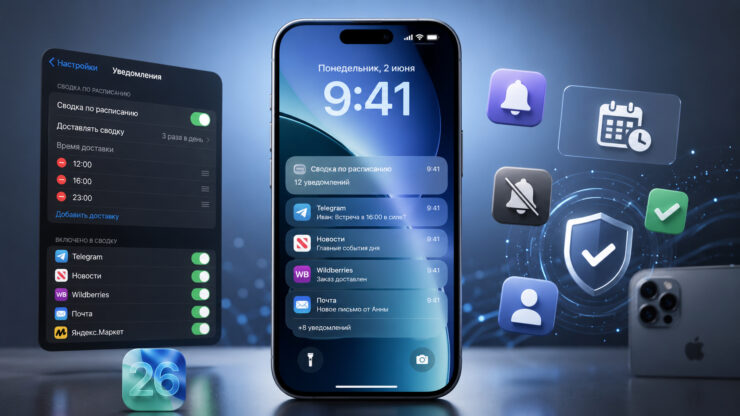 Как я настроил уведомления на своем айфоне с iOS 26 и теперь советую всем сделать так же. Фото.