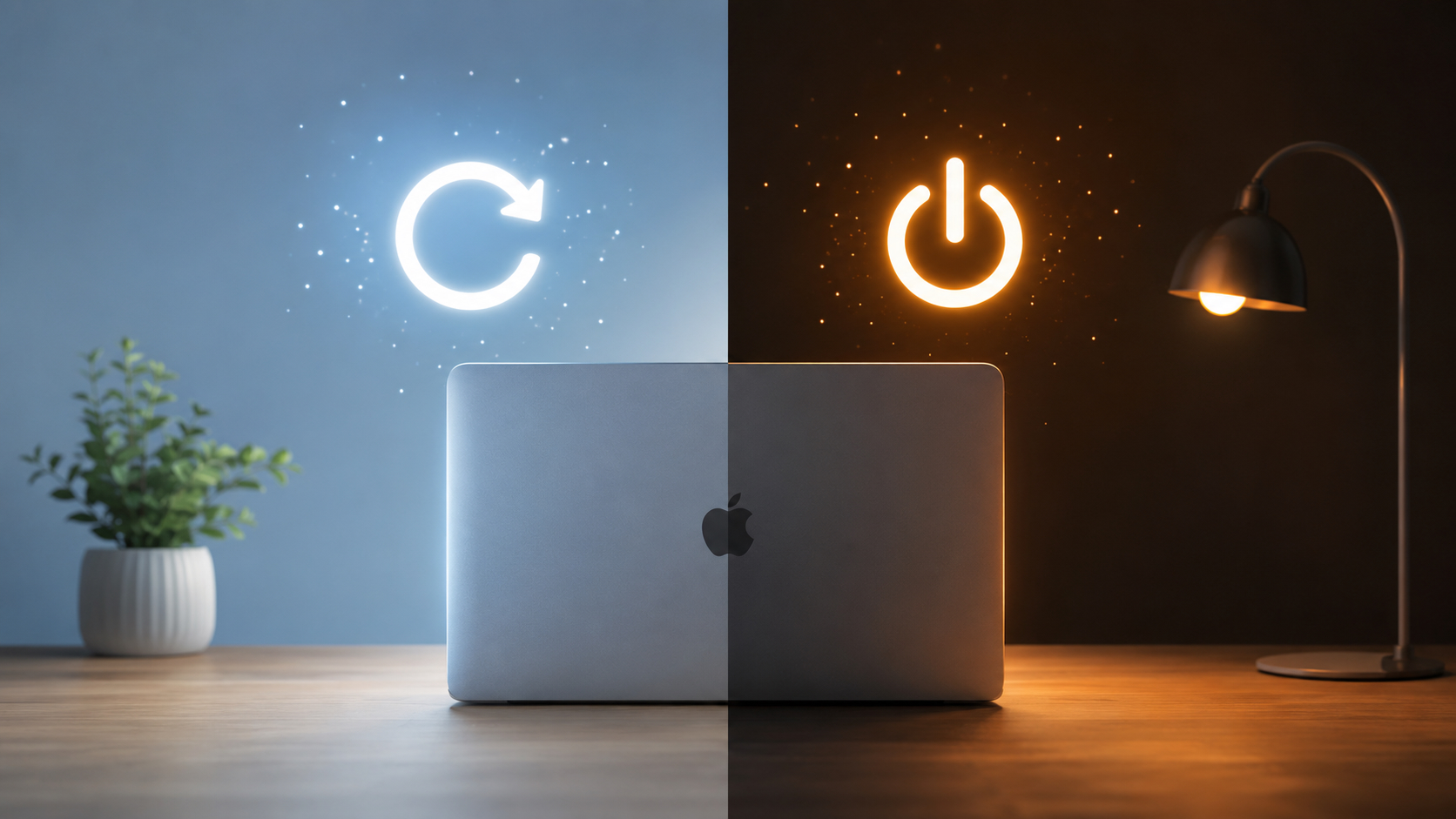 Когда нужно перезагружать Mac, а когда выключать полностью. Когда какой вариант будет более уместным. Фото.
