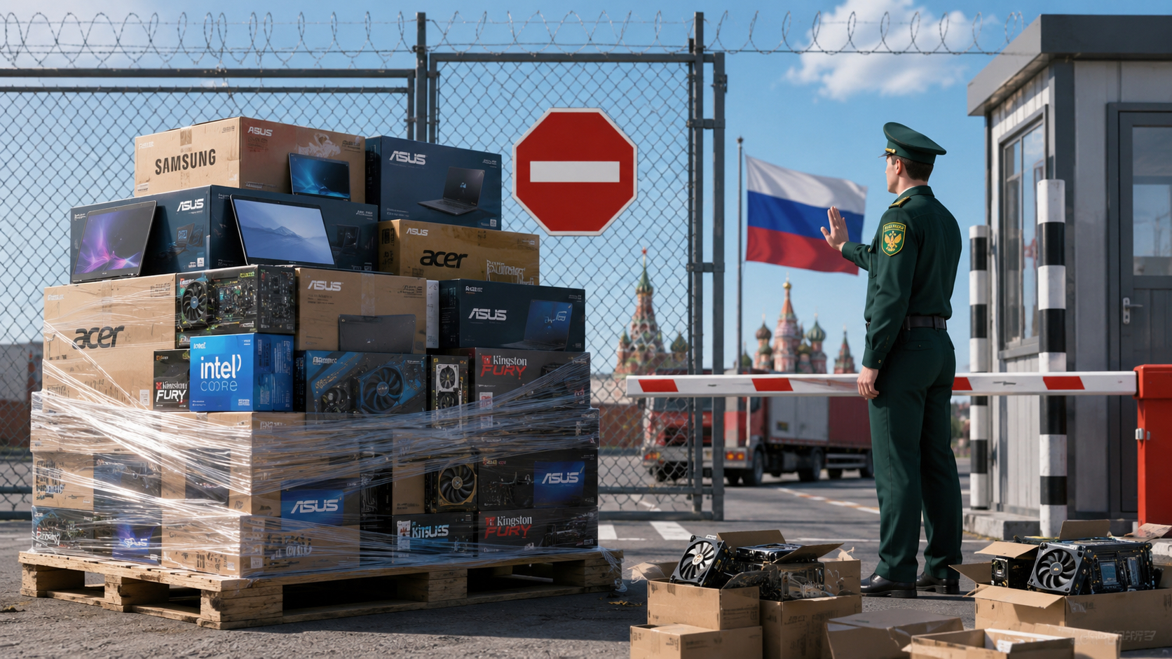 Параллельный импорт огромного количества техники в Россию теперь под запретом. Фото.