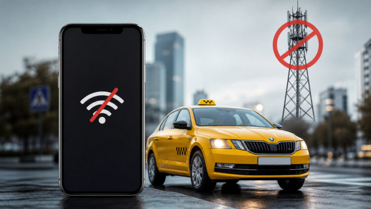 Как вызвать Яндекс Такси на iPhone, если не работает интернет. Фото.