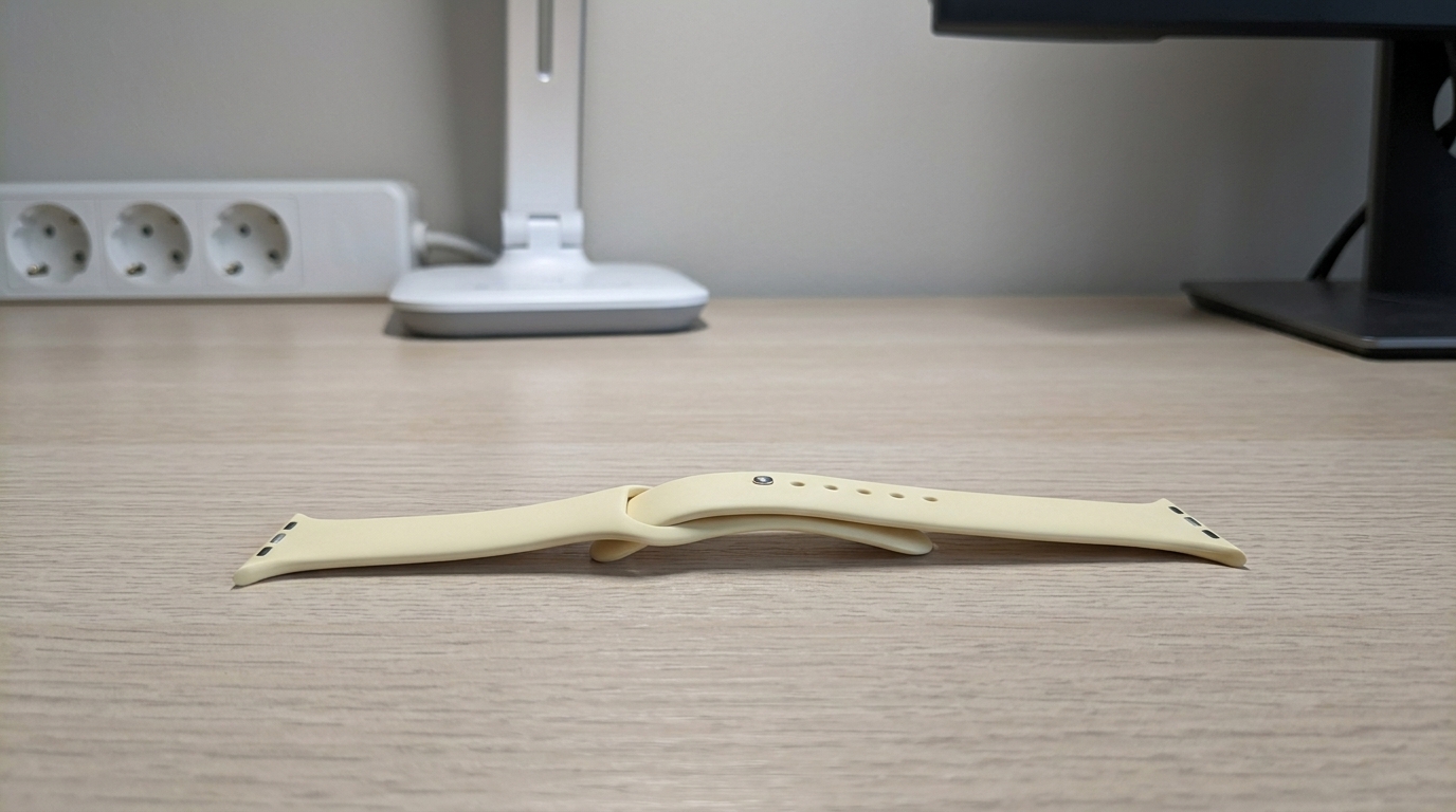 Ремешок для Apple Watch — взял три, не жалко. Сотня рублей — и часы выглядят как новые к каждому наряду. Фото.