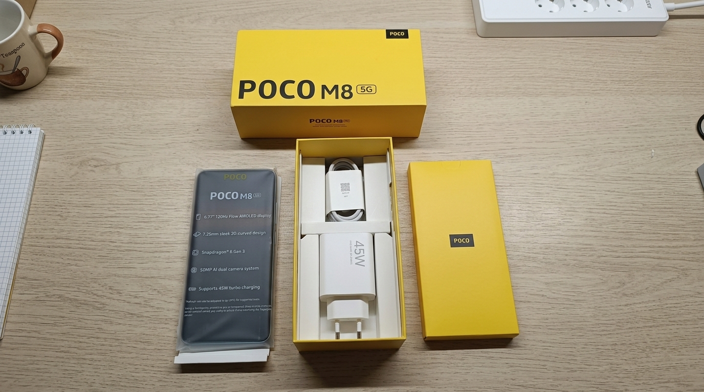 POCO M8 5G — посоветовал маме, и она довольна. Snapdragon 4s Gen 2, NFC и 5G — за 12 тысяч это просто подарок. Фото.