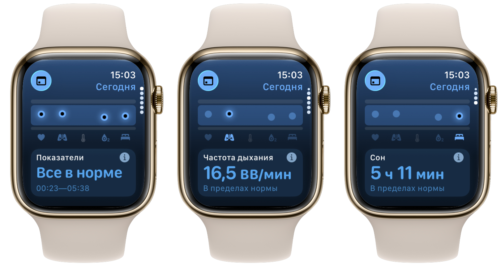 Что показывает приложение «Основные показатели» на Apple Watch. Важное приложение, которое контролирует отклонения и предупреждает о них. Фото.