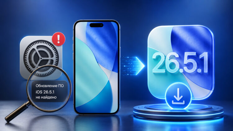 Почему iPhone не находит iOS 26.5.1 и как обновиться на новую ОС. Фото.