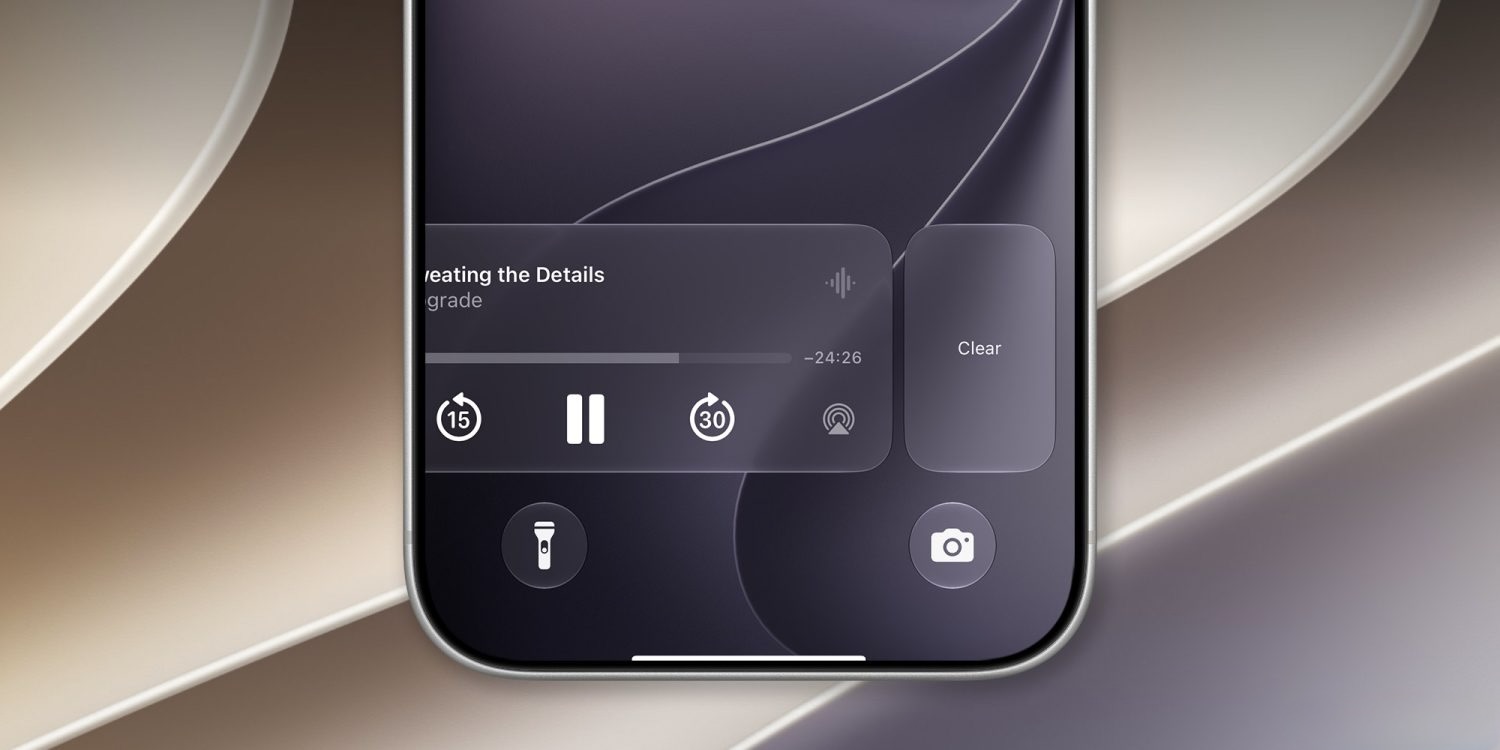 Какие настройки экрана блокировки появились на iPhone. Плеер можно смахнуть с экрана. Фото.
