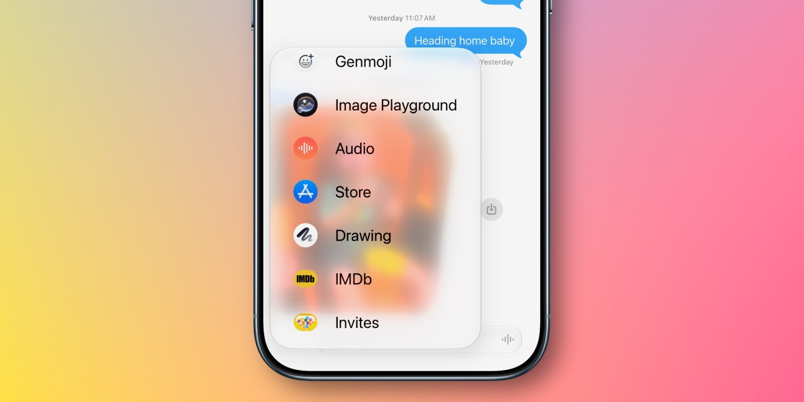 Приложения Apple, которые получили новые функции в iOS 27. В сообщения добавили новую рисовалку. Фото.