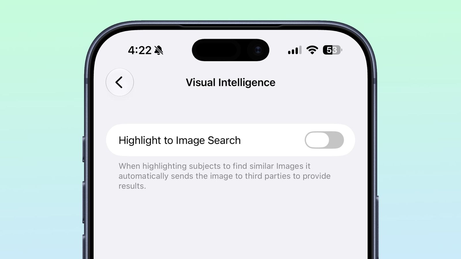 Какие мелкие функции появились в iOS 27 Beta 2. Visual Intelligence получил новый переключатель. Фото.