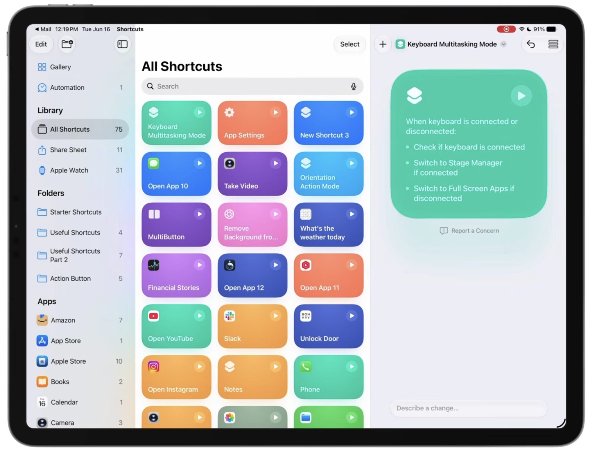 Насколько быстрее работает iPad после обновления. В приложении «Команды» можно создавать команды по простому текстовому описанию. Фото.