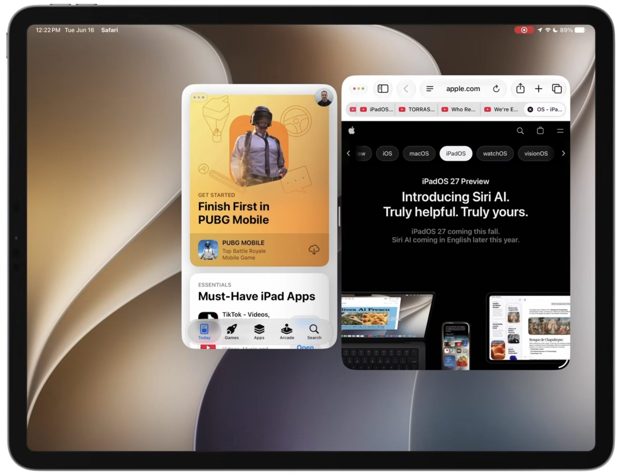 Насколько быстрее работает iPad после обновления. Размер окон можно настраивать гораздо более гибко, чем в iPadOS 26. Фото.
