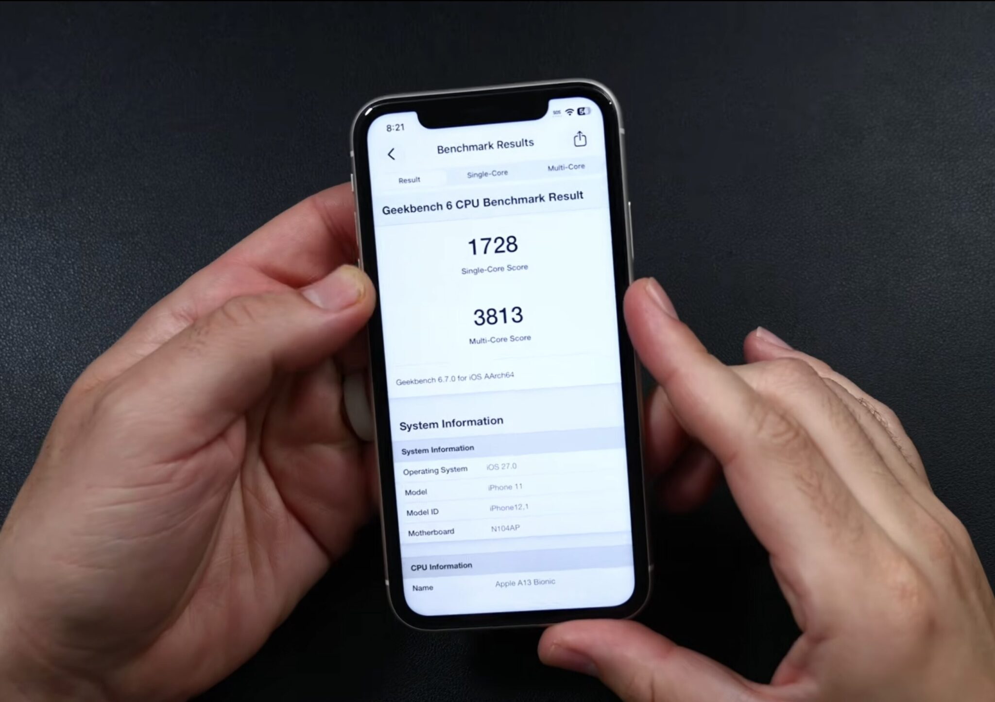 Ограничения iPhone 11 на iOS 27. В бенчмарке получились вот такие результаты. Фото.