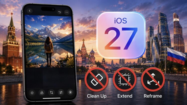 Apple отключила ИИ-редактор фото в iOS 27 для iPhone в России, но я нашел лазейку. Apple отключила ИИ-редактор фото в iOS 27 для iPhone в России, но я нашел лазейку. Фото.