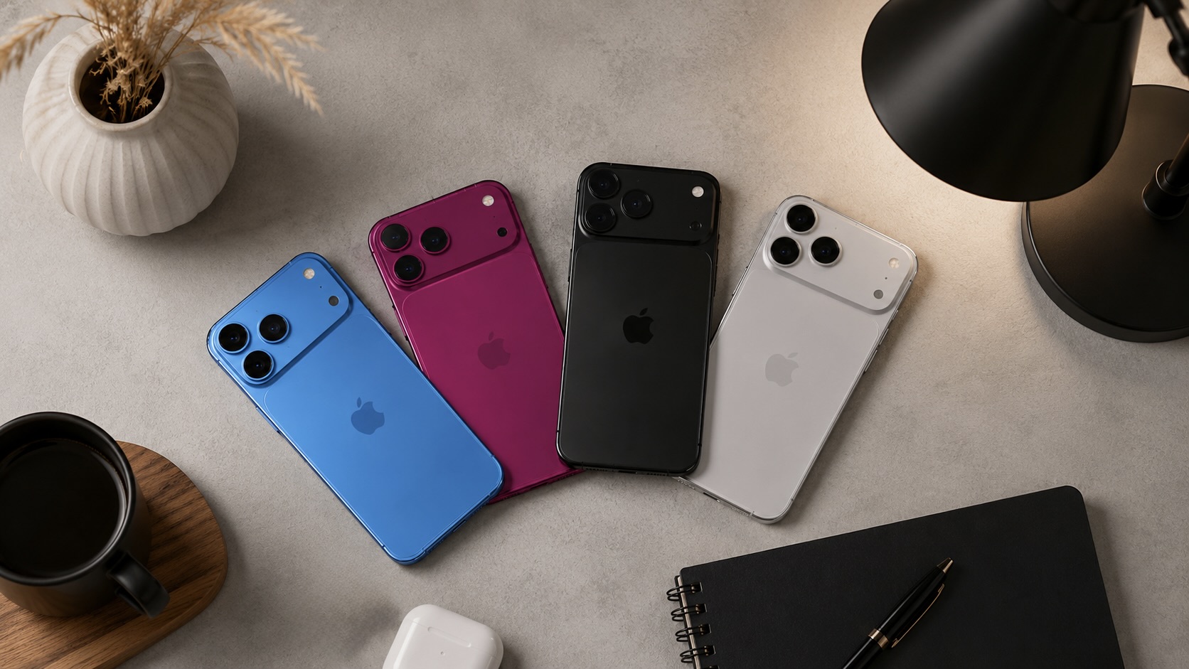 Вся палитра iPhone 18 Pro перед вами. Фото.