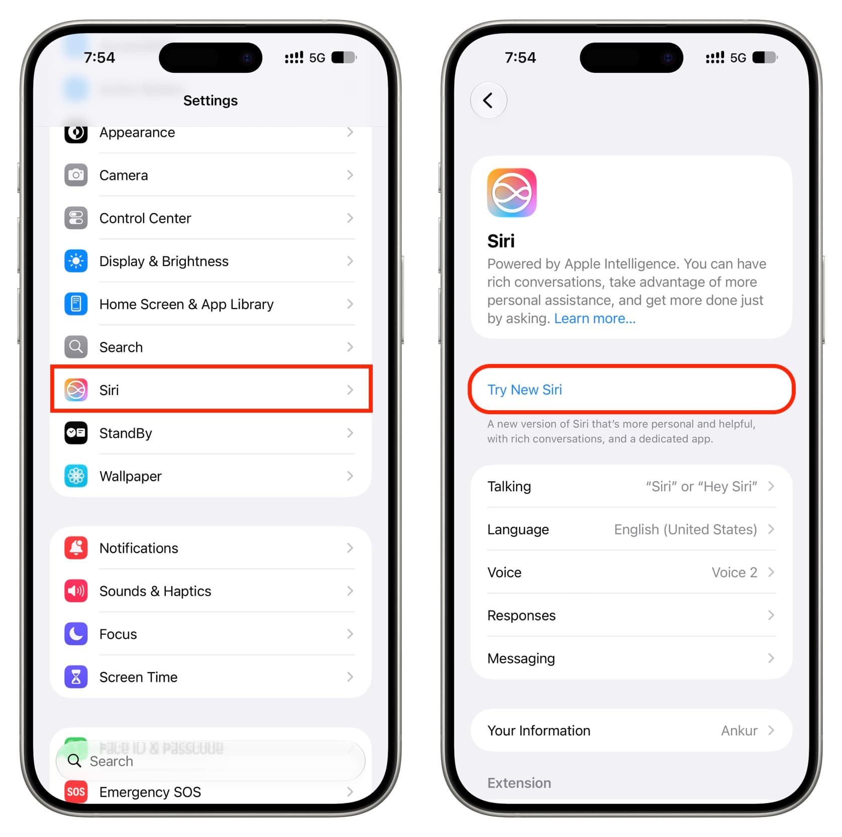 Как активировать Siri AI через настройки Apple Intelligence. Встаньте в очередь в лист ожидания. Фото.
