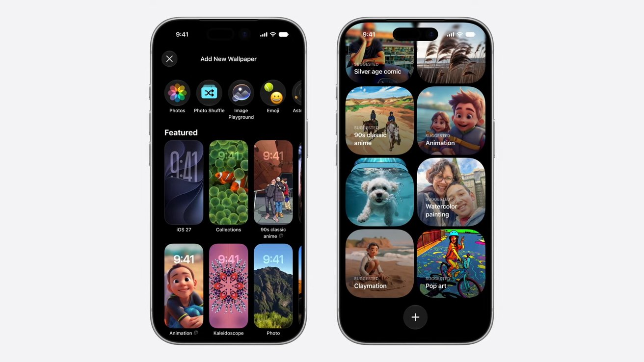Лимиты Apple Intelligence в iOS 27: что будет работать бесплатно. Естественно, что и создание обоев через ИИ будет лимитировано. Фото.