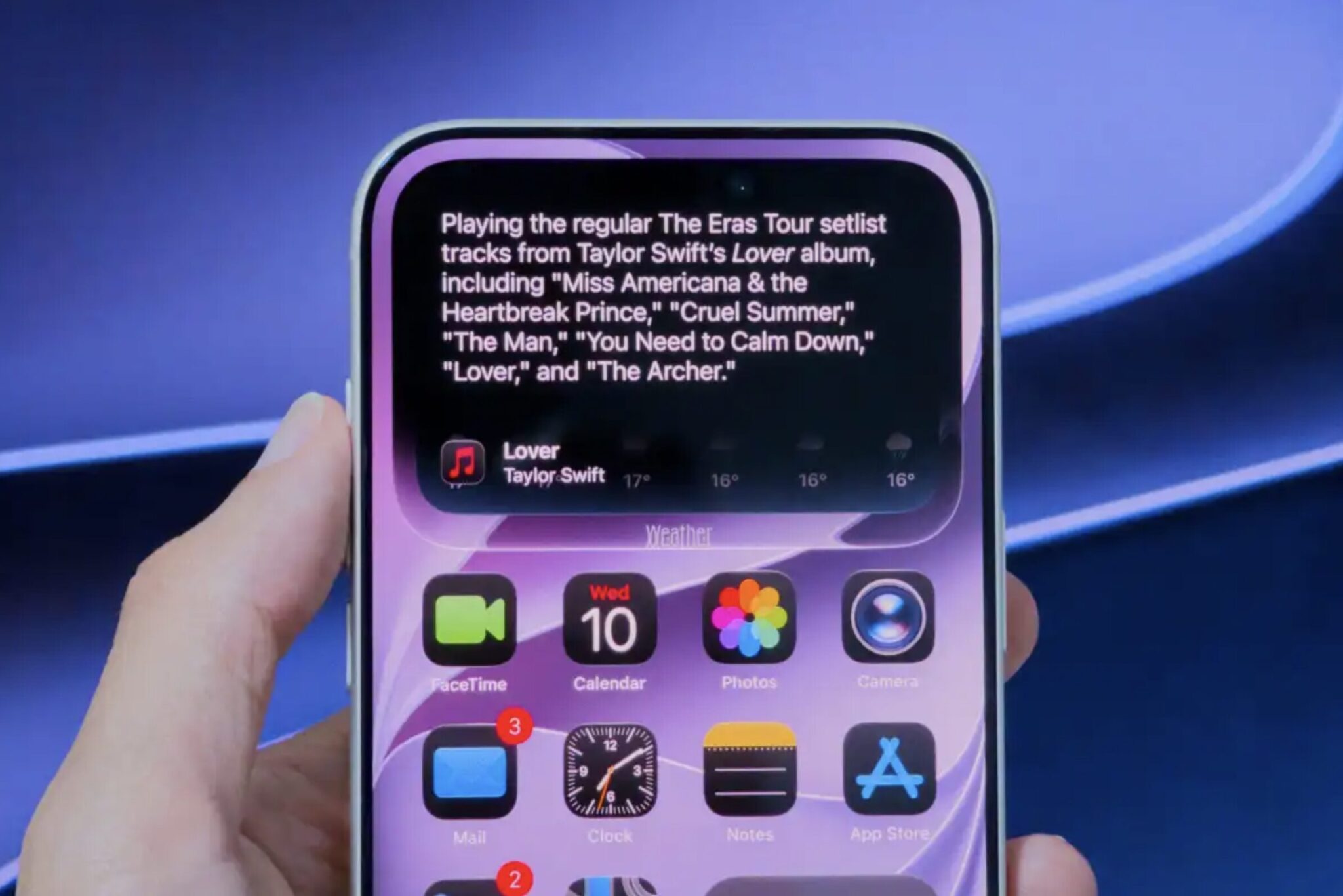Как новая Siri подбирает музыку по голосовому запросу. Песни ассистент подобрал. Фото.