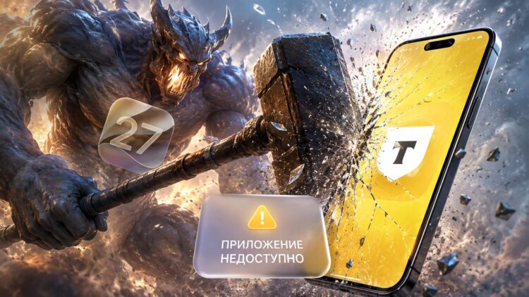 Не открывается Т-Банк на iPhone с iOS 27: почему и как исправить. Фото.
