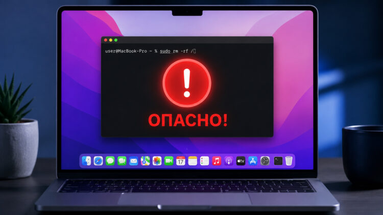Mac не даёт вставить команду в Терминал — что это значит и опасно ли. Фото.