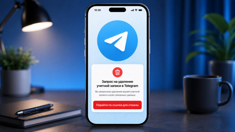 Запрос на удаление учетной записи в Telegram: не переходите по ссылке, это ловушка. Фото.