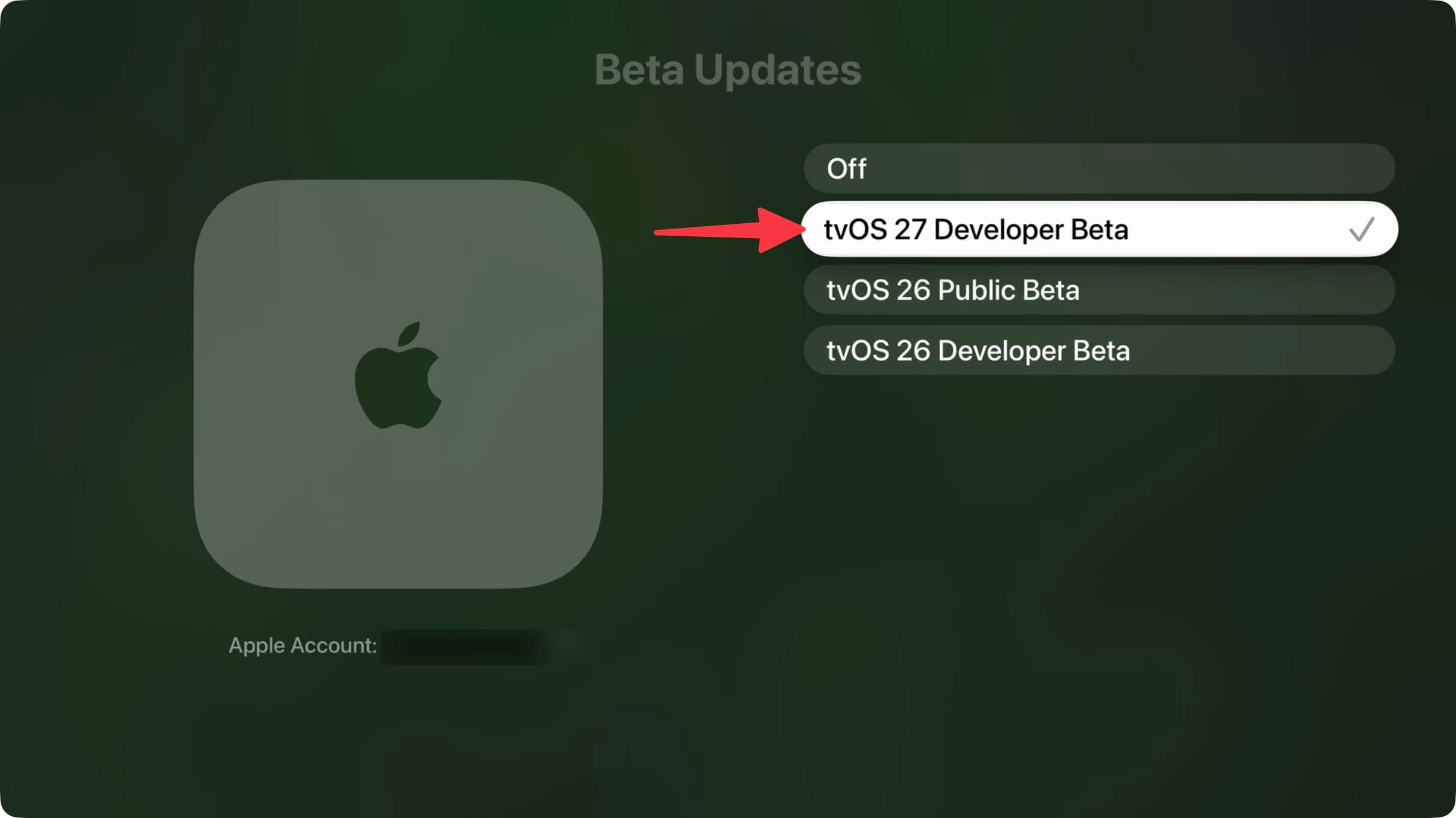 Как скачать tvOS 27 на Apple TV. Переключитесь на tvOS 27. Фото.